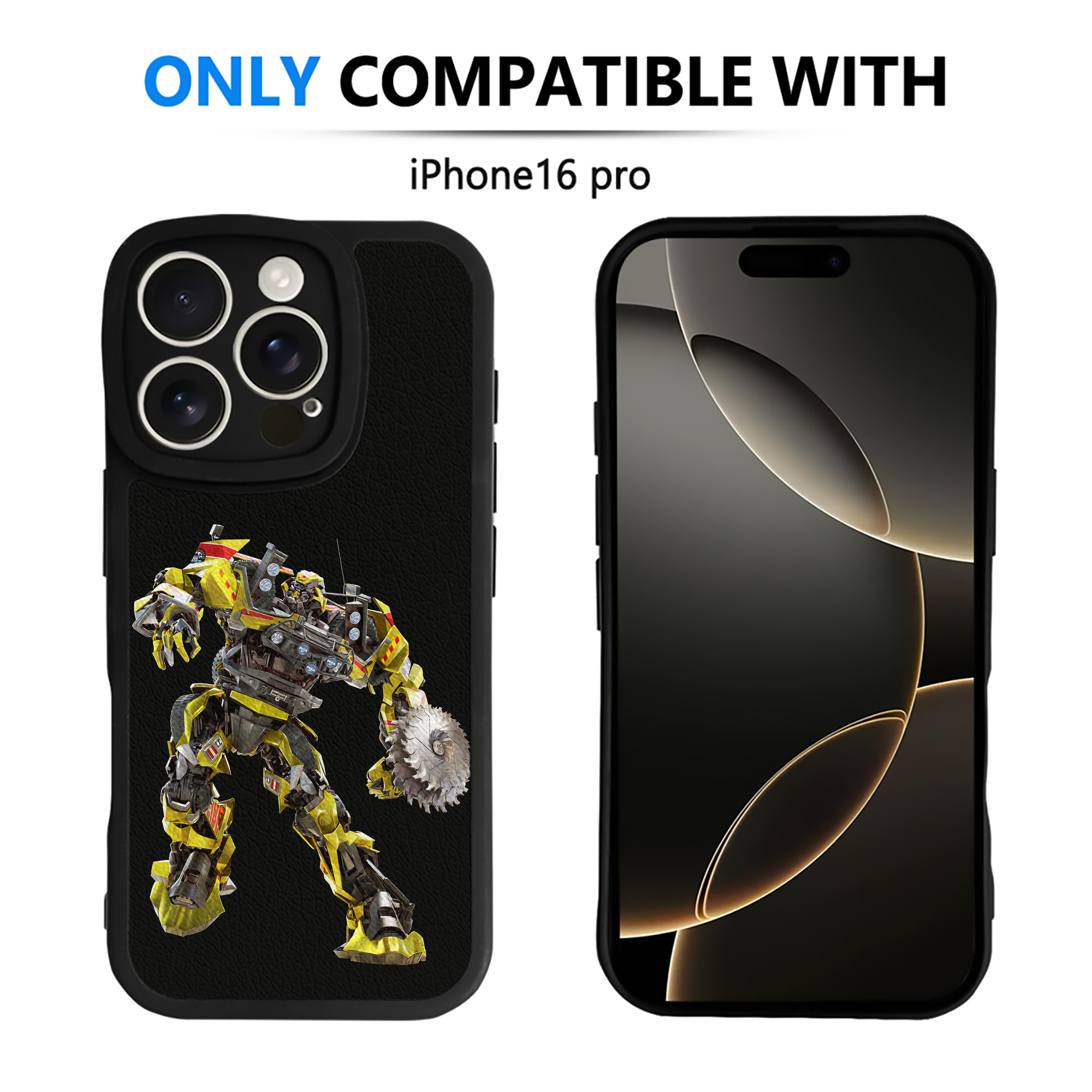 （画像用） Transformers トランスフォーマー 【iPhone 16シリーズ対応】シリコンスマホケース（レザー調） 材質：シリコン